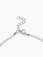 Чокер «Хрустальный бантик», жемчужные бусины, белый в серебре, 33 см + 5 см доп, цепочка - Фото 4