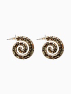 Серьги пластик «Леопард» ракушка, цвет золото - фото 809110844