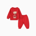 Комплект детский (свитшот и брюки) «Крошка Я. Новогодние медвежата», рост 92-98 см - фото 116601130