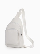 УЦЕНКА Рюкзак-слинг через плечо с карманом, размер 18×5.5×29 см, белый - Фото 4