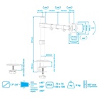 Кронштейн для мониторов Arm Media LCD-T10 черный 15"-34" макс.9кг настольный поворот и накл   107046 - Фото 7