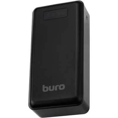 Мобильный аккумулятор Buro BPF30D, 30000 mAh, QC4.0/PD3.0, 22.5W, 4.6 A, 2xUSB-A/USB-C, чёрный (BPF30D22PBK)