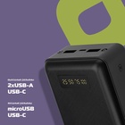 Мобильный аккумулятор Buro BPF30D, 30000 mAh, QC4.0/PD3.0, 22.5W, 4.6 A, 2xUSB-A/USB-C, чёрный (BPF30D22PBK) - Фото 3