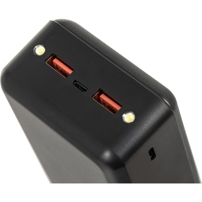 Мобильный аккумулятор Buro BPF30D, 30000 mAh, QC4.0/PD3.0, 22.5W, 4.6 A, 2xUSB-A/USB-C, чёрный (BPF30D22PBK)