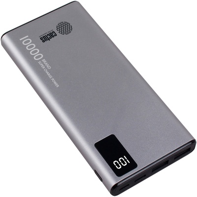Мобильный аккумулятор Cactus CS-PBFSLT-10000, 10000 mAh, 3 A, серый