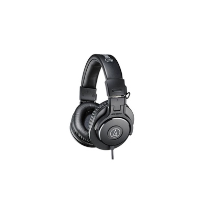 Наушники мониторные Audio-Technica ATH-M30, проводные, 3 м, оголовье, чёрные (15116965)