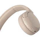 Наушники накладные Sony WH-CH520 бежевый беспроводные bluetooth оголовье (WH-CH520/C) - Фото 4