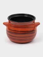 УЦЕНКА Горшок керамический для запекания «Пиканто» 0.65 л / 12.5×11.5 см, оранжевая полоска, без крышки - Фото 3