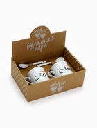 Кружки керамические парные «Мистер и Миссис», 2 шт. по 180 мл., ложка 2 шт. - Фото 2