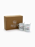 Кружки керамические парные «Мистер и Миссис», 2 шт. по 180 мл., ложка 2 шт. - Фото 3