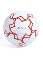 Футбольный мяч ONLYTOP, машинная сшивка, 32 панели, р. 5, PVC, резиновая камера, белый, красный - Фото 5