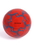 Футбольный мяч ONLYTOP, машинная сшивка, 32 панели, р. 5, PVC, резиновая камера, красный - Фото 1