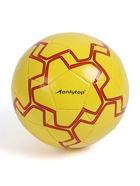 Футбольный мяч ONLYTOP, машинная сшивка, 32 панели, р. 5, PVC, резиновая камера, жёлтый - Фото 5