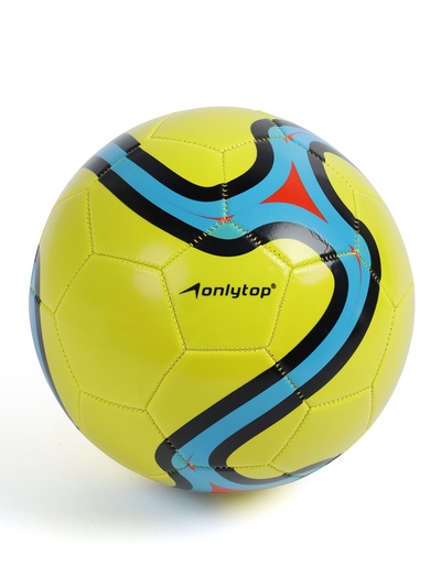 Футбольный мяч ONLYTOP, машинная сшивка, 32 панели, р. 5, PVC, жёлтый