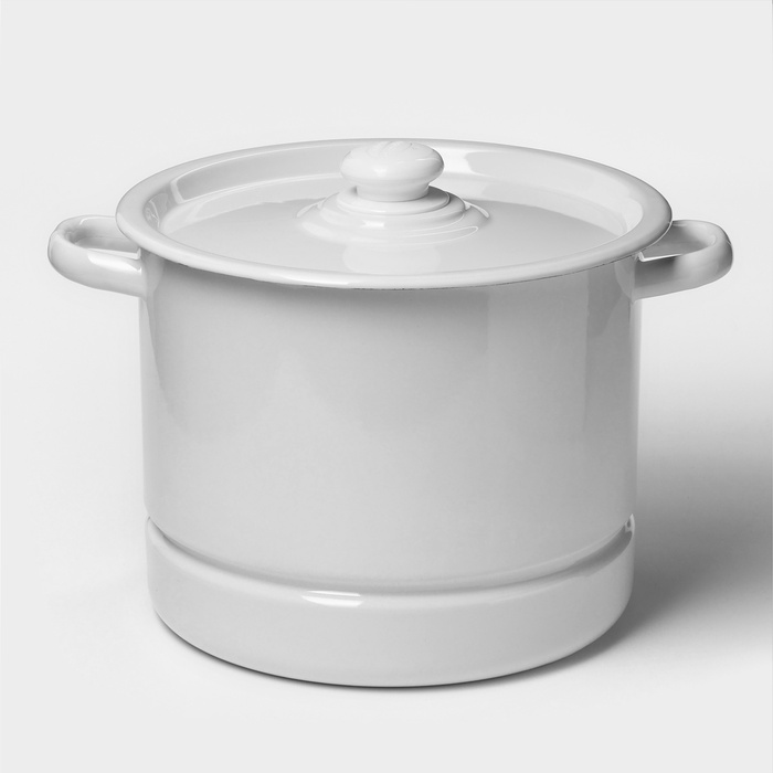 УЦЕНКА Мантоварка (позница) 9 л светлая (3 вставки) с пластм. кнопкой - Фото 1