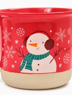 Кружка новогодняя керамическая «Зимний снеговик», 400 мл, ручная работа - Фото 3