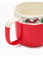 Кружка новогодняя керамическая «Новогодняя деревушка», 350 мл, ручная работа - Фото 4