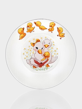 Набор детской посуды «Утята», 3 предмета: кружка, салатник, тарелка, стекло, прозрачный