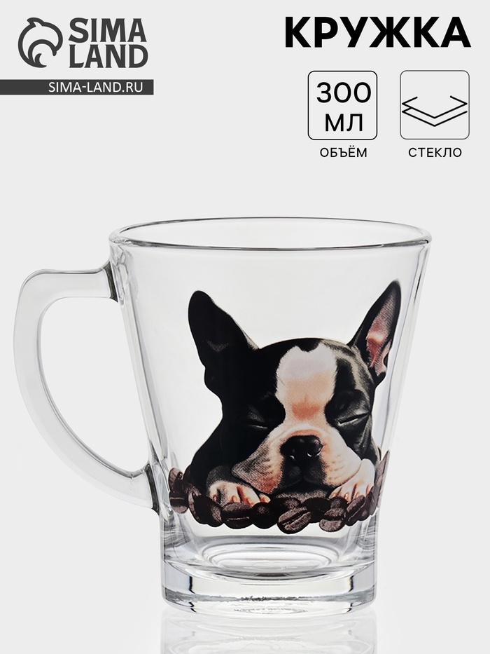 Кружка Green tea «Кофейные сны», 300 мл, стекло, рисунок МИКС - Фото 1