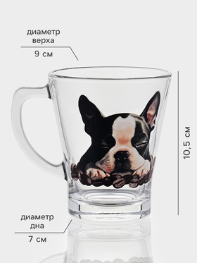 Кружка Green tea «Кофейные сны», 300 мл, стекло, рисунок МИКС (комплект 15 шт)