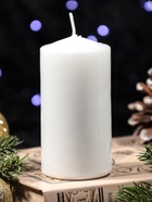 Свеча-цилиндр с накаткой «Лошадка-качалка», 50×100 мм, белая - Фото 3