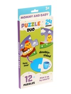 Large DUO puzzle, Mommy and baby, learning the colors - фото 6627196