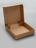 Упаковка для пирога, бурая, 23×23×5 см - Фото 4