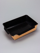 Салатник одноразовый, контейнер с плоской прозрачной крышкой, чёрный, 0.5 л, 16×12×4.5 см - Фото 5