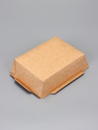 Салатник одноразовый, контейнер с плоской прозрачной крышкой, чёрный, 0.5 л, 16×12×4.5 см - Фото 6