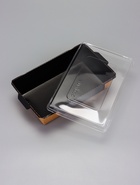 Контейнер - салатник, 0.8 л, черный, с плоской прозрачной крышкой, 19×13×5.5 см - Фото 3