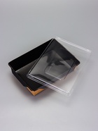 Контейнер - салатник, 1 л, черный, с плоской прозрачной крышкой, 20×14×5.5 см - Фото 3