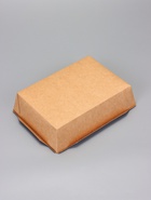 Салатник одноразовый, контейнер с плоской прозрачной крышкой, чёрный, 1 л, 20×14×5.5 см - Фото 5