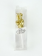 УЦЕНКА Свеча в торт «Мне два», золотая, 5 см 10919165