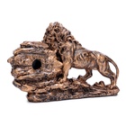 УЦЕНКА Часы настольные интерьерные «Каминные. Лев», 18.5×29 см, циферблат d=7 см - Фото 3