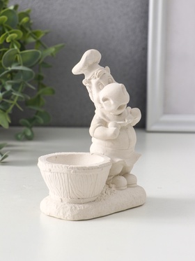 Фигурка-подставка для мелочей «Конь шеф повар», подсвечник, 11×9.5×5.5 см, натуральный