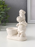Фигурка-подставка для мелочей «Конь шеф повар», подсвечник, 11×9.5×5.5 см, натуральный - фото 6809474