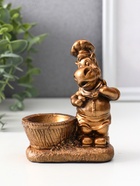 Фигура с подставкой для мелочей «Шеф повар», 12×9.5×5.5 см, бронза - фото 51812039