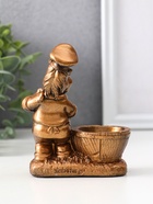 Фигурка-подставка для мелочей «Конь шеф повар», подсвечник, 12×9.5×5.5 см, бронза - фото 6809478