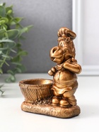 Фигурка-подставка для мелочей «Конь шеф повар», подсвечник, 12×9.5×5.5 см, бронза - фото 6809479