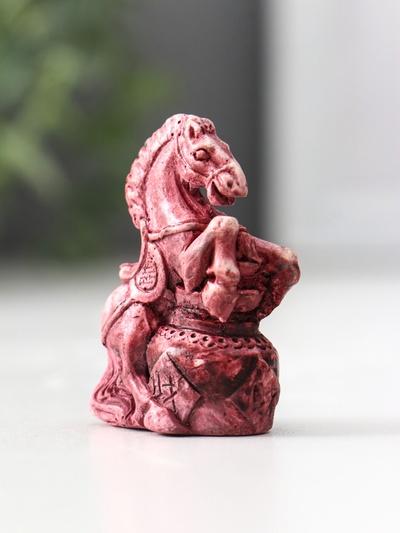 Фигурка «Лошадь на дыбах малая», 2×3×4.5 см, винный