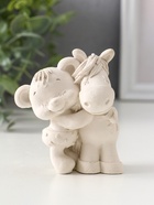 Фигурка «Мишка с лошадкой», 8.5×7×6 см, натуральный - Фото 1