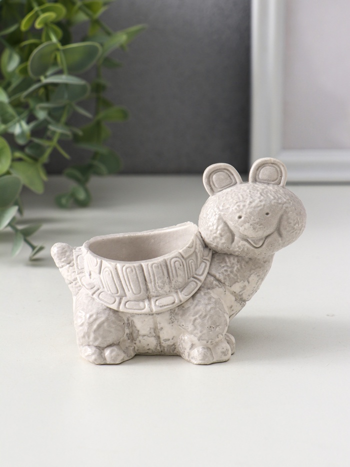 Фигура с подставкой для мелочей «Черепаха», 7.5×10×6 см, под камень