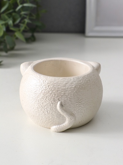 Подсвечник на 1 свечу «Кот», 6×9.5×10 см, перламутр