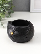 Подставка для мелочей «Кот», 6×9.5×10 см, чёрная 10903436 - фото 16948766