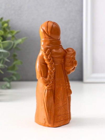 Фигурка - оберег «Берегиня мама», 14×6×5.5 см, красная глина