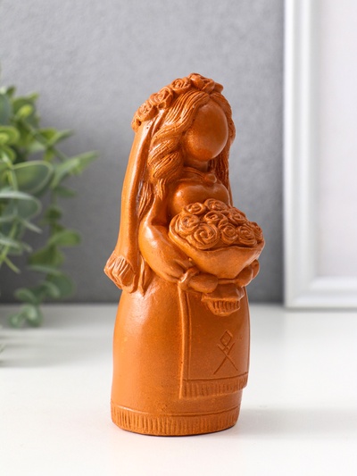Фигурка - оберег «Берегиня невеста», 14×6.5×7 см, красная глина