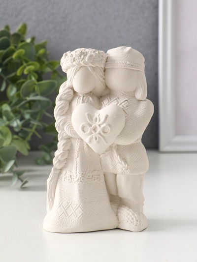 Фигурка «Оберег неразлучники», 14×8×5.5 см, натуральный