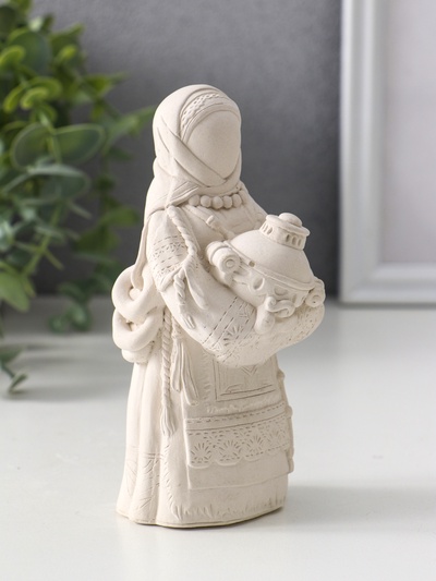 Фигурка - оберег «Берегиня Дуняша», гипс, 13×6×6 см, натуральный
