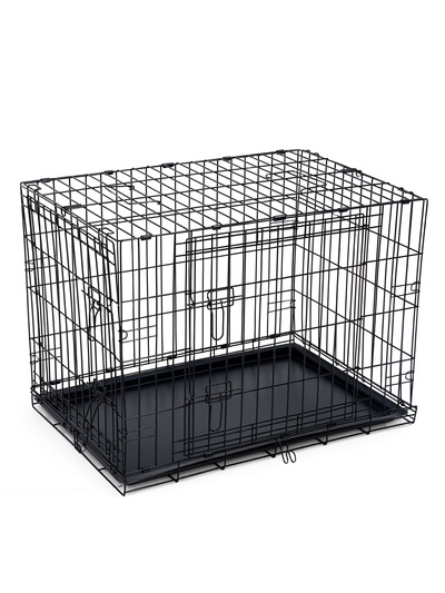 Клетка для собак №4 с пластиковым поддоном, складная, 94×64×72 см