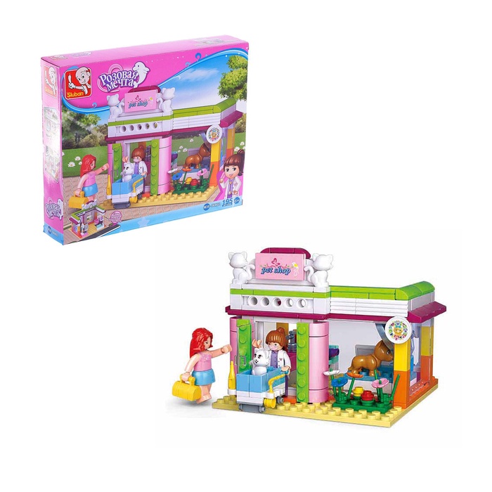 УЦЕНКА Конструктор Sluban «Розовая Мечта. Зоомагазин», 195 деталей - Фото 1